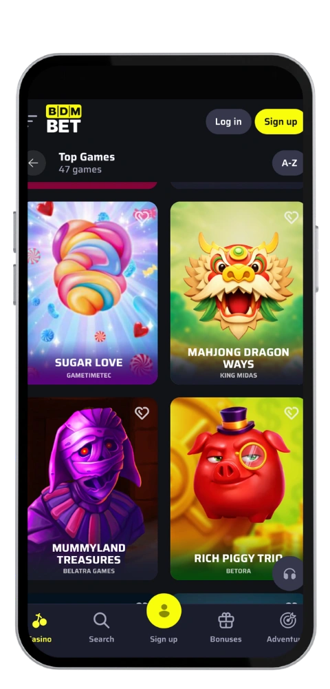BDM Bet mobile casino