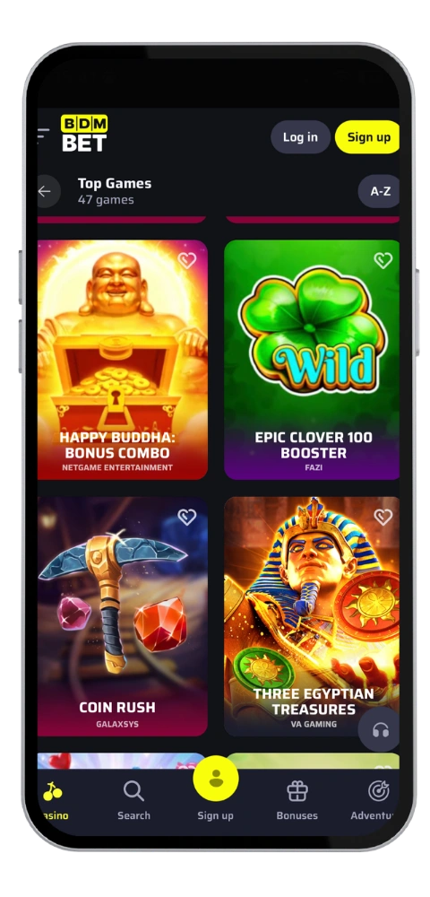 BDM Bet casino application